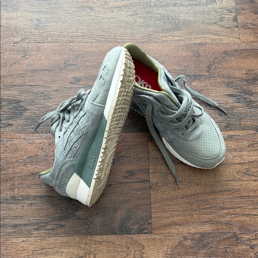ASICS Suede Sneakers in Sage Green